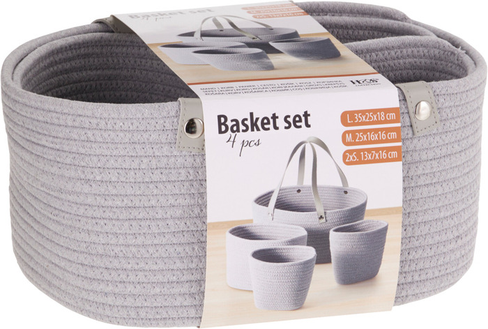 Korgset Grå 4-pack